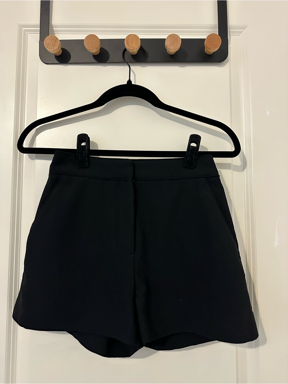 H&M Black High-Rise Tailored Shorts